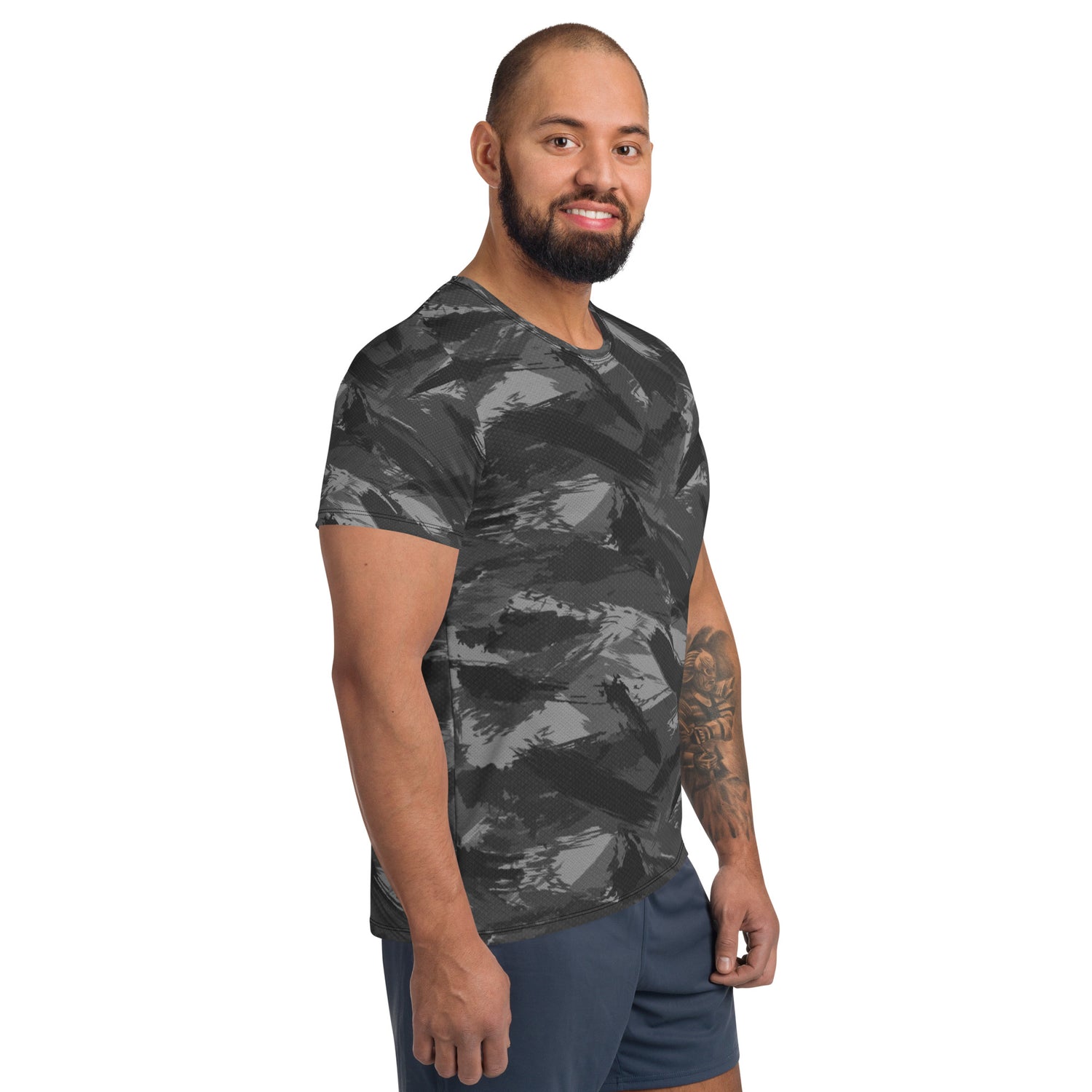 Dynem® Gray Camo Men's Athletic T-shirt