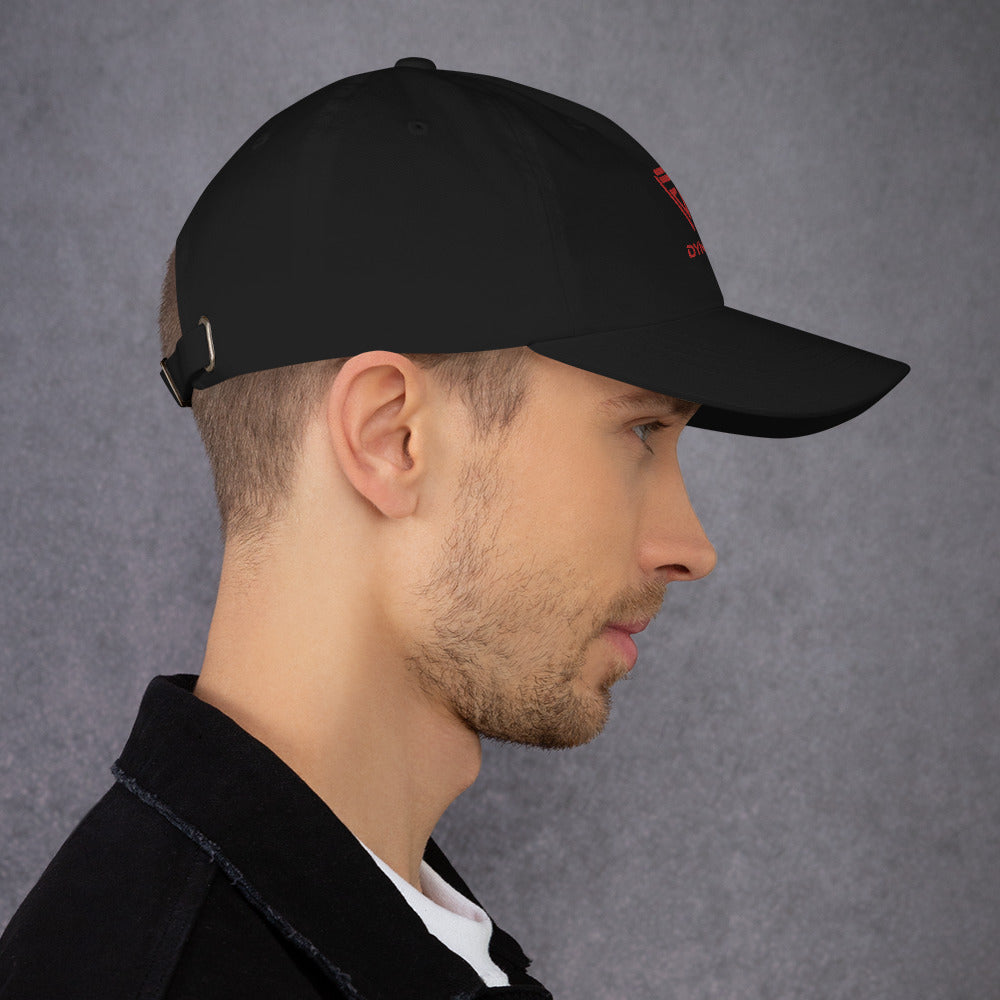 Dynem® Baseball Cap in Black with Dynem® Brand logo in Red