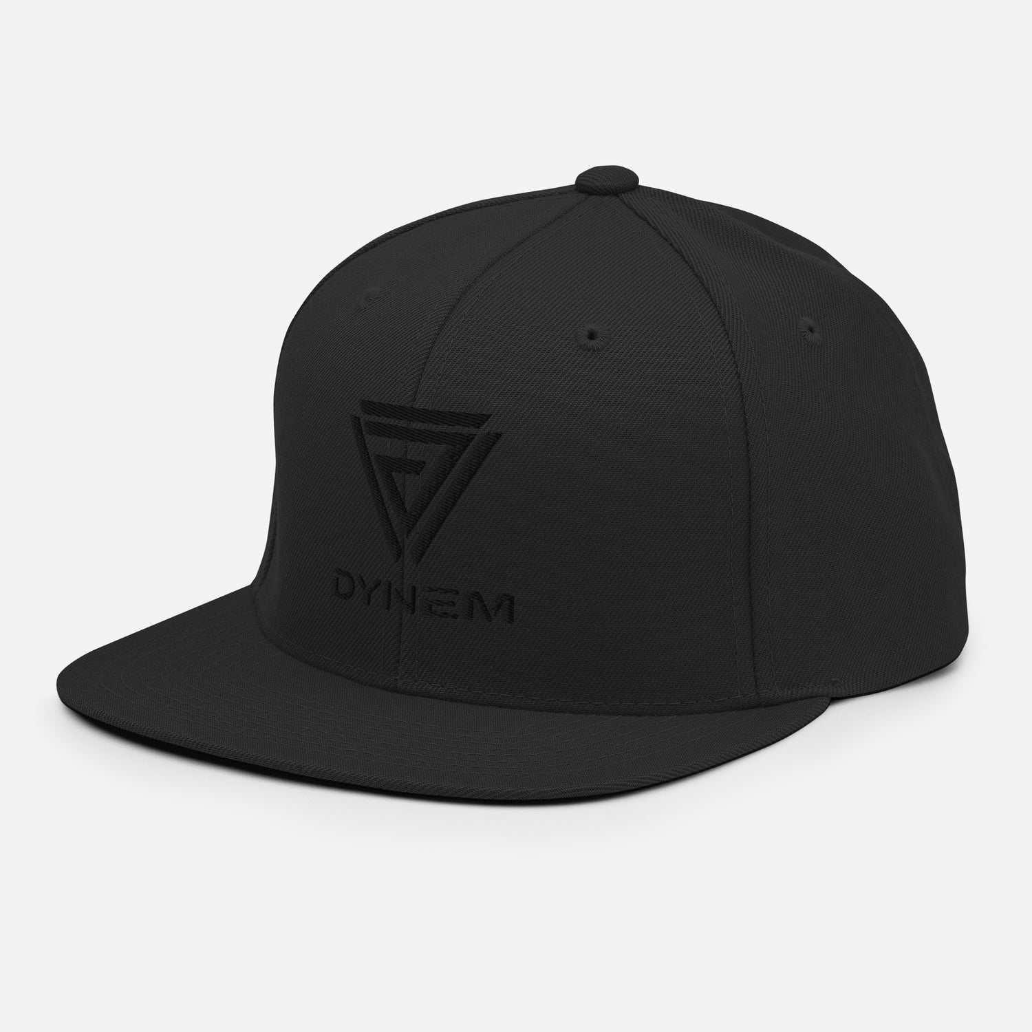 Snapback Black Cap Hat with Dynem® Logo