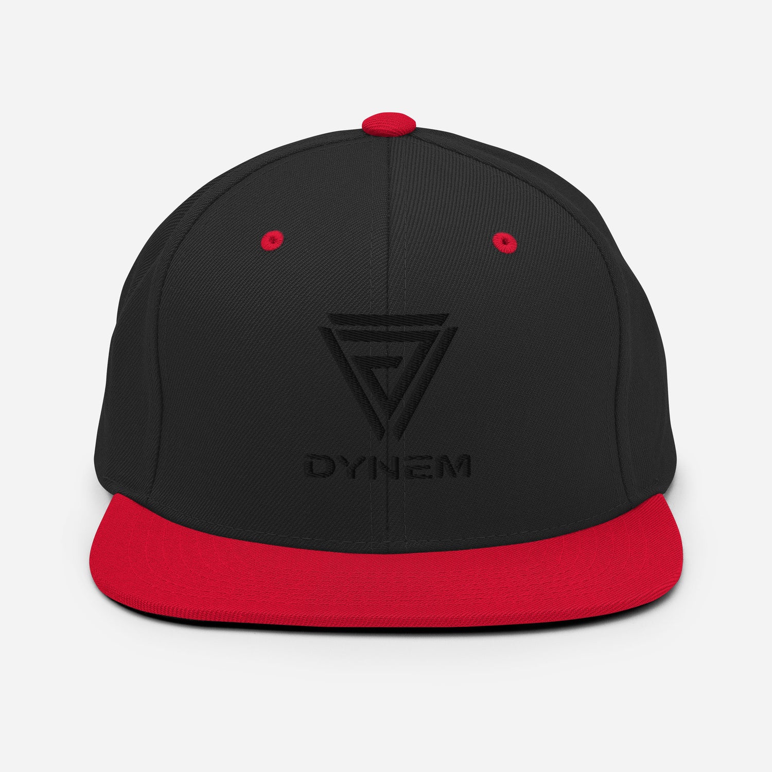 Snapback Black & Red Cap Hat with Dynem® Logo