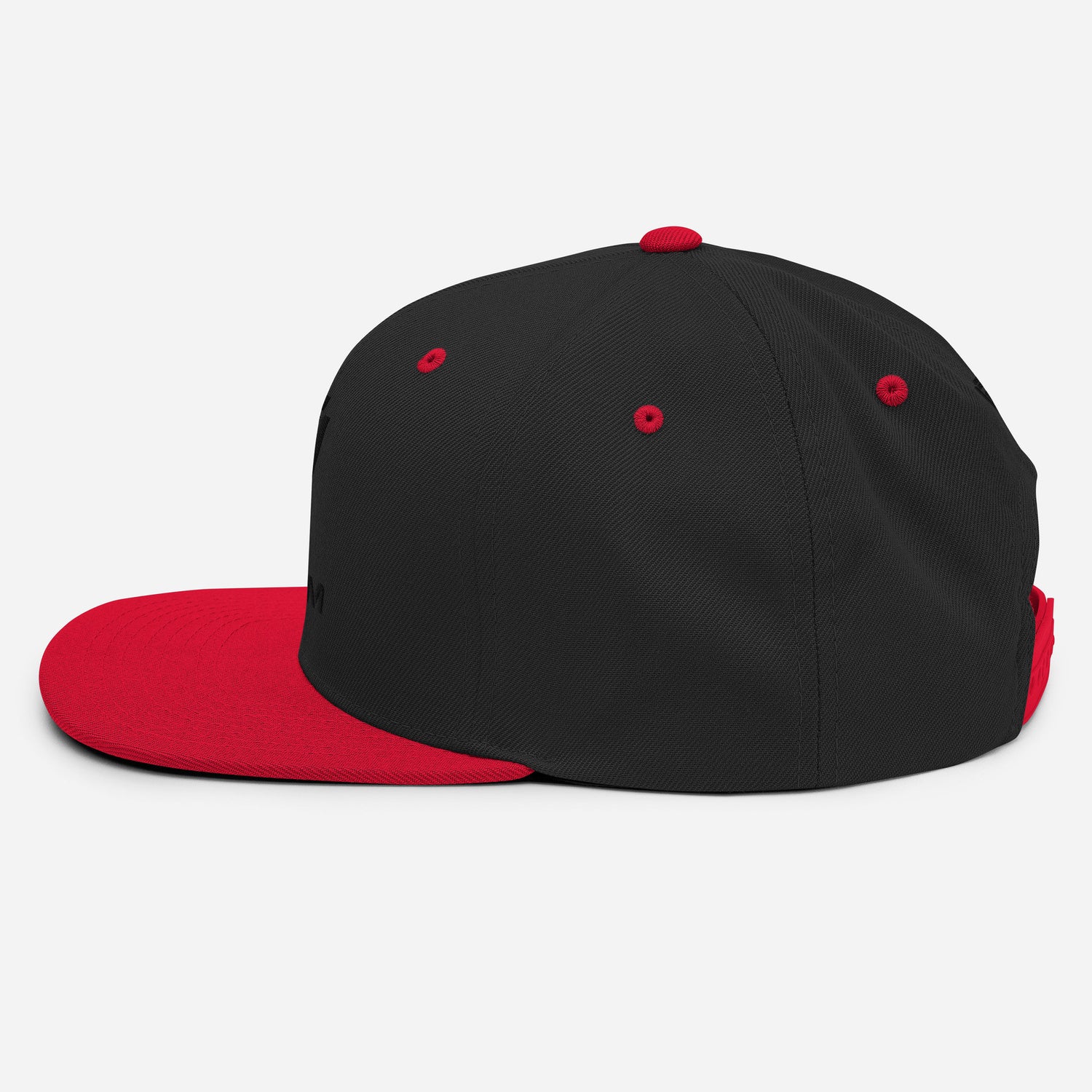 Snapback Black & Red Cap Hat with Dynem® Logo