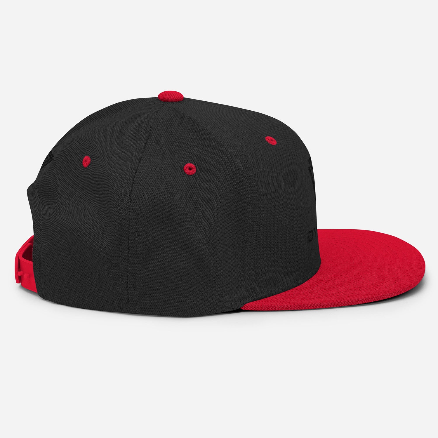 Snapback Black & Red Cap Hat with Dynem® Logo