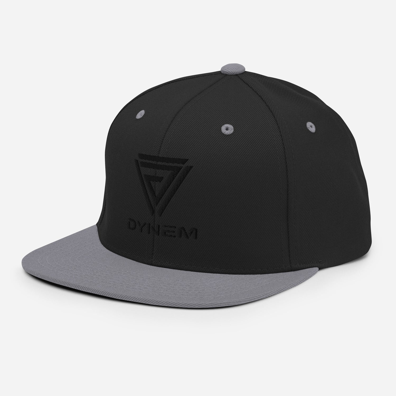 Snapback Black & Gray Cap Hat with Dynem® Logo