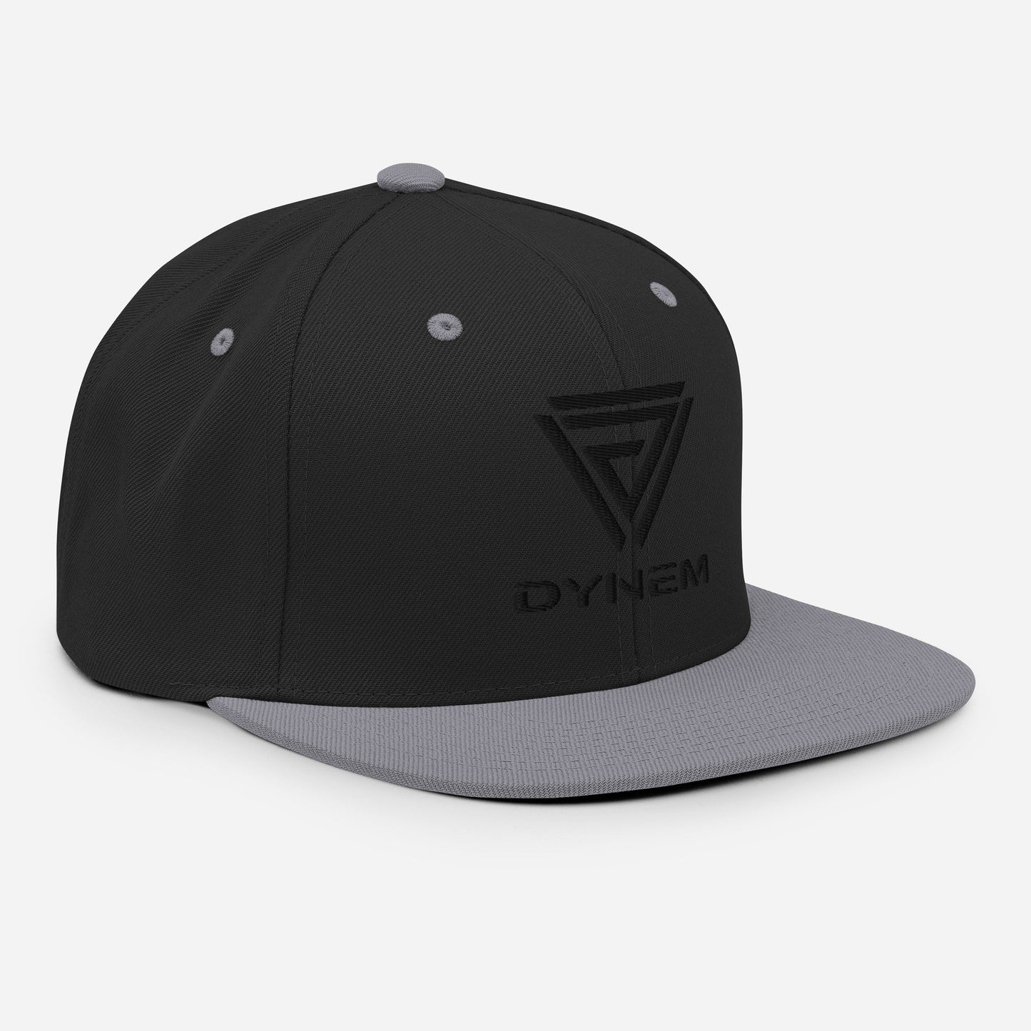 Snapback Black & Gray Cap Hat with Dynem® Logo