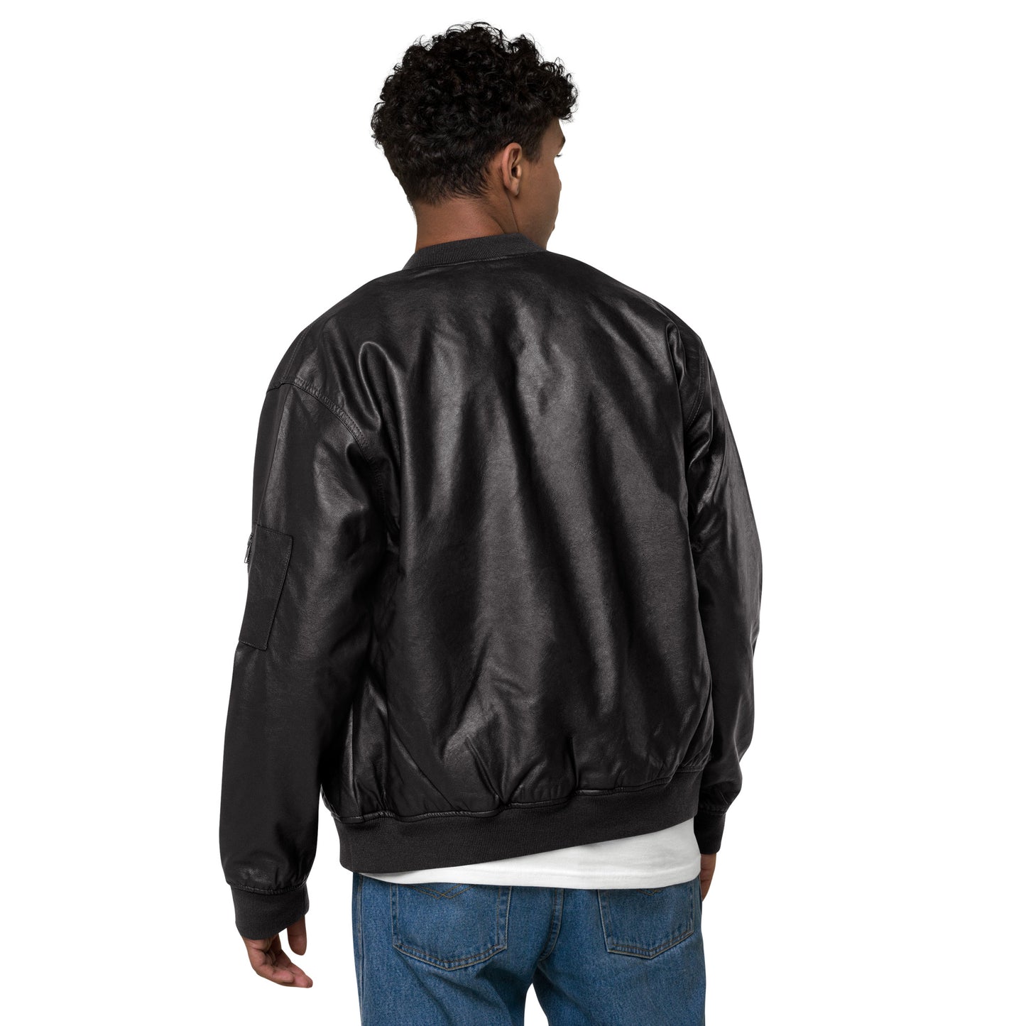 Dynem® Leather Bomber Jacket