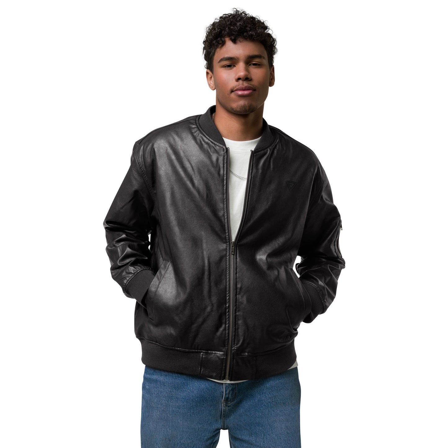 Dynem® Leather Bomber Jacket