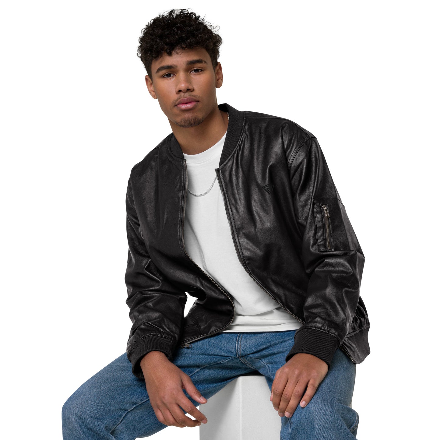 Dynem® Leather Bomber Jacket