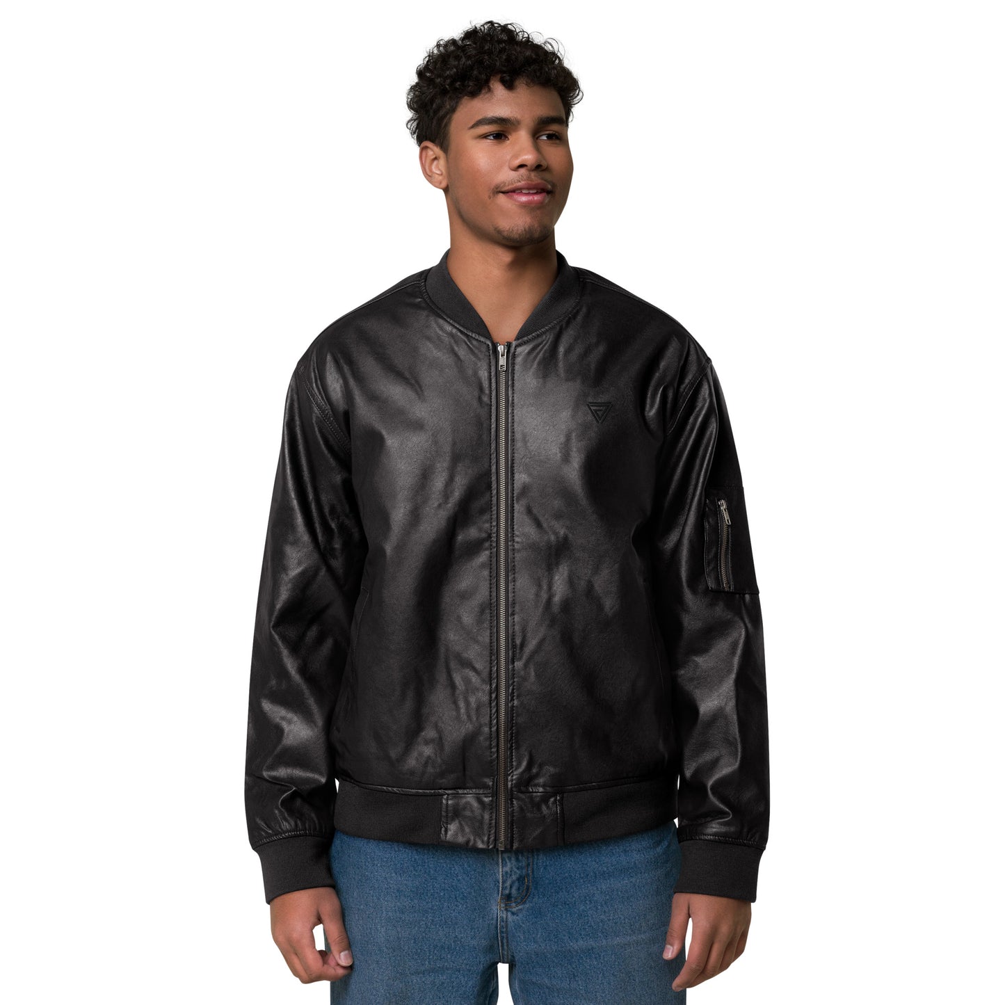 Dynem® Leather Bomber Jacket