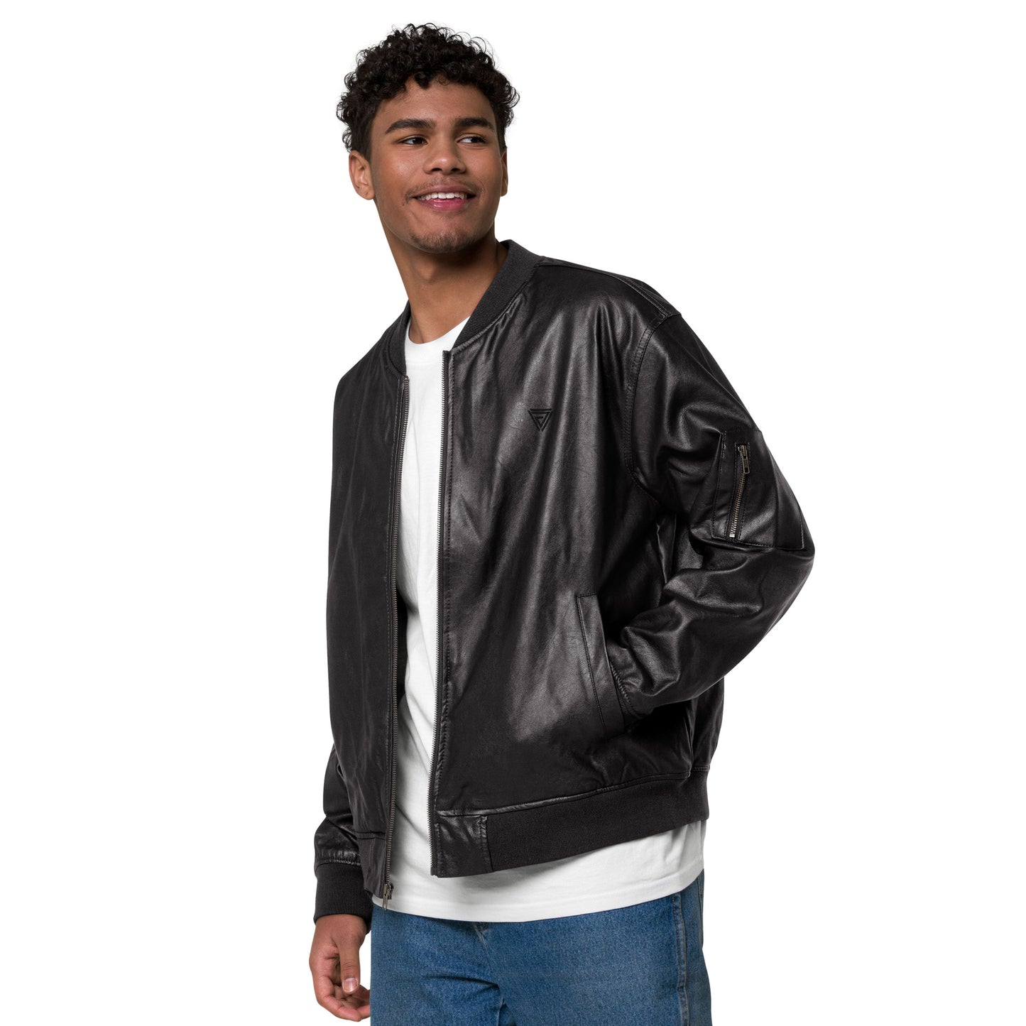 Dynem® Leather Bomber Jacket