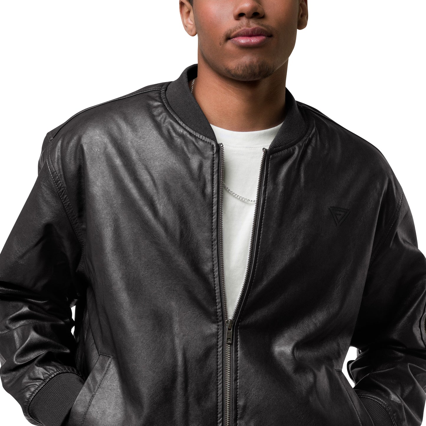 Dynem® Leather Bomber Jacket