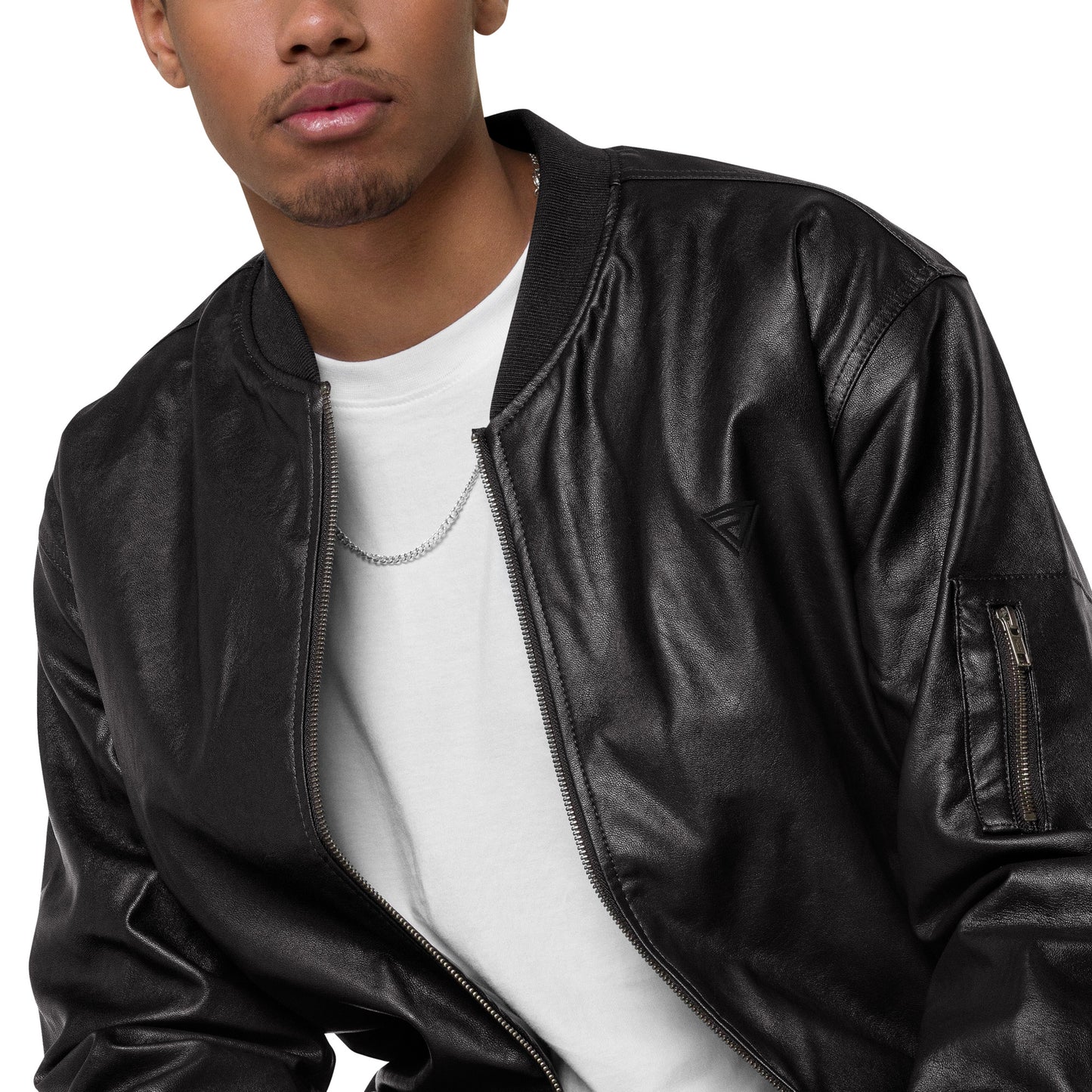 Dynem® Leather Bomber Jacket