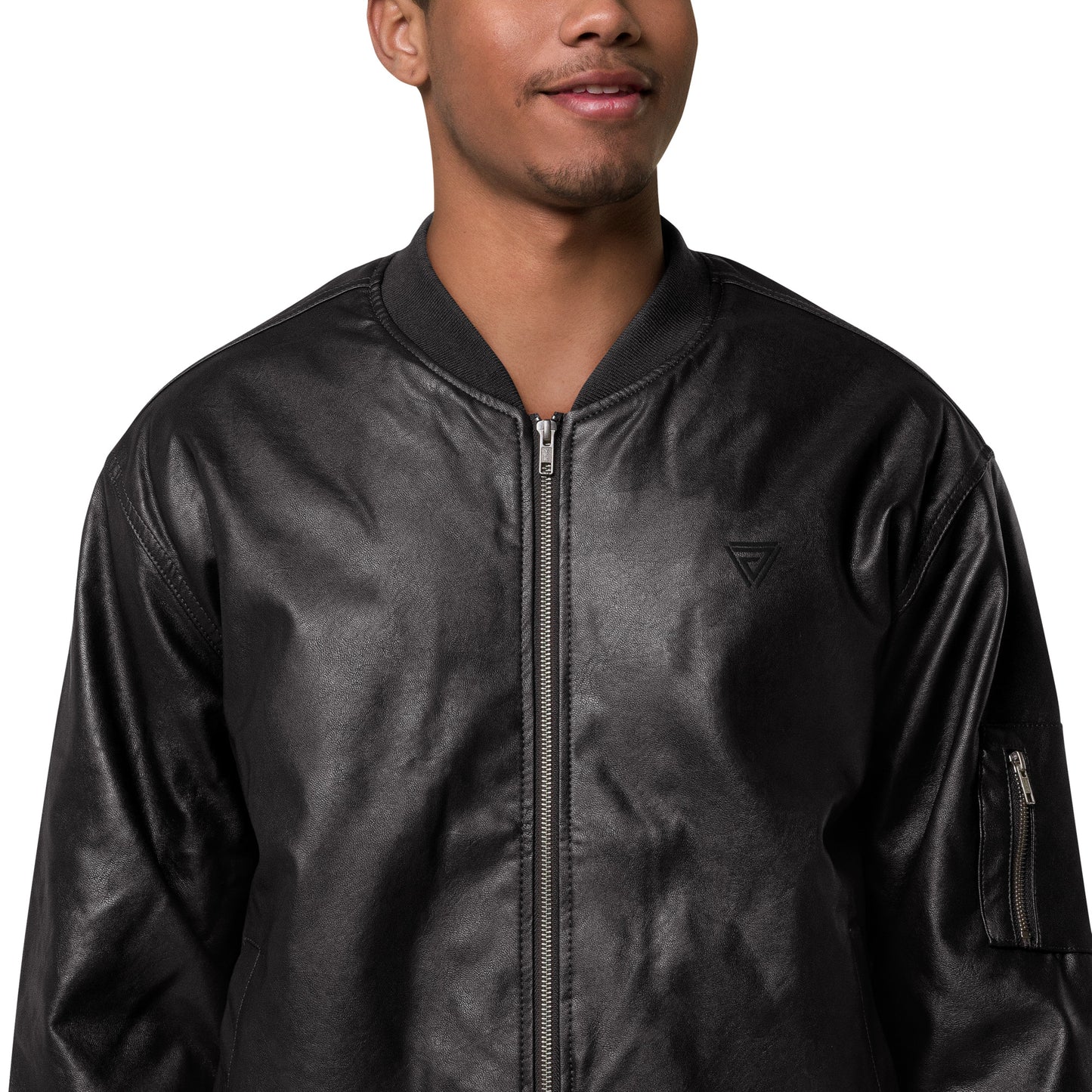 Dynem® Leather Bomber Jacket